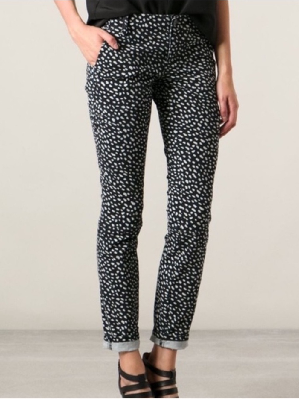 Tory Burch Walker Cargo Spotted Pony Skinny Pants Size 30